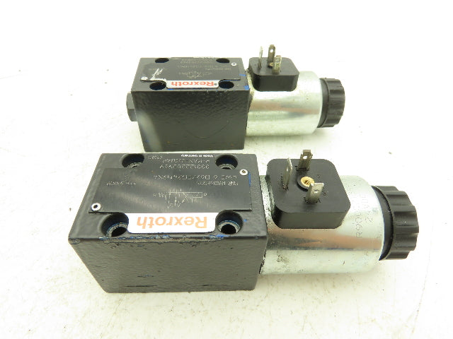 Rexroth 4WE6D62/EG24N9K4 Hydraulic Directional Solenoid Valve 24VDC 4/2 Lot of 2