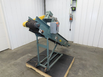 Hytrol 12"x 84"L Portable Incline Parts Conveyor 8" Cleated Belt 230/480V 65FPM