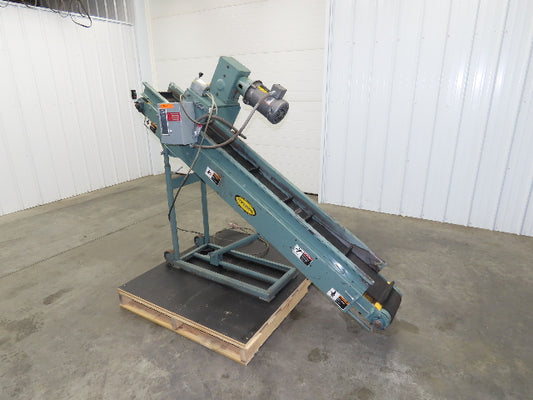 Hytrol 12"x 84"L Portable Incline Parts Conveyor 8" Cleated Belt 230/480V 65FPM