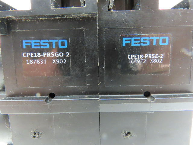 Festo CPE18-M1H-5L-1/4 Pneumatic Air 4-Valve Manifold Assembly 24VDC 145PSI
