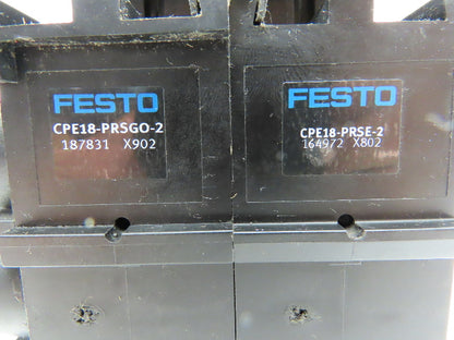 Festo CPE18-M1H-5L-1/4 Pneumatic Air 4-Valve Manifold Assembly 24VDC 145PSI