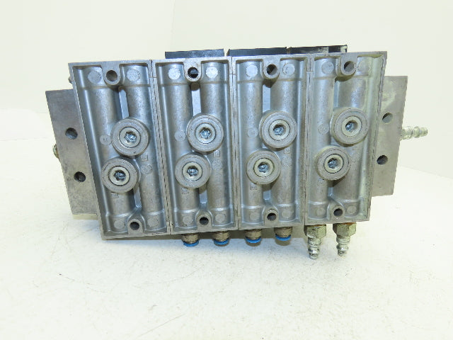 Festo MN1H-5/3E-D-2-S-C Pneumatic 3-Valve Manifold Assembly 24VDC 230PSI 1/2"NPT