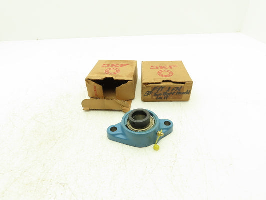 SKF FYT 1FM Flange Bearing 1" Bore Lot Of 2  (1) Bearing Missing Locking Collar