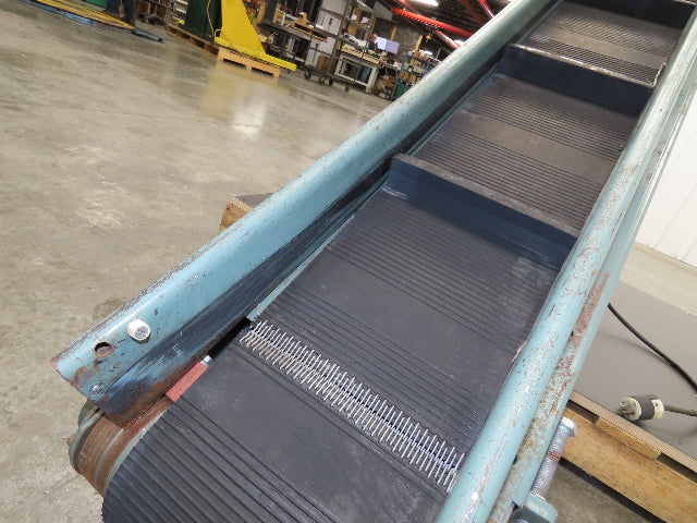 Hytrol 12"x 84"L Portable Incline Parts Conveyor 8" Cleated Belt 115/230V 23FPM