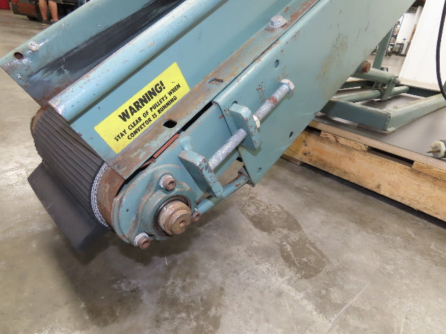Hytrol 12"x 84"L Portable Incline Parts Conveyor 8" Cleated Belt 115/230V 23FPM