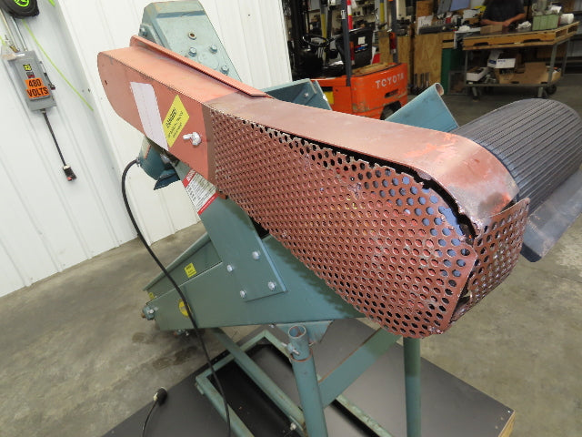 Hytrol 12"x 84"L Portable Incline Parts Conveyor 8" Cleated Belt 115/230V 23FPM