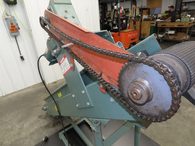 Hytrol 12"x 84"L Portable Incline Parts Conveyor 8" Cleated Belt 115/230V 23FPM