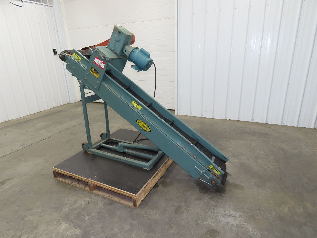 Hytrol 12"x 84"L Portable Incline Parts Conveyor 8" Cleated Belt 115/230V 23FPM