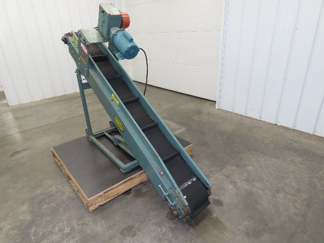 Hytrol 12"x 84"L Portable Incline Parts Conveyor 8" Cleated Belt 115/230V 23FPM