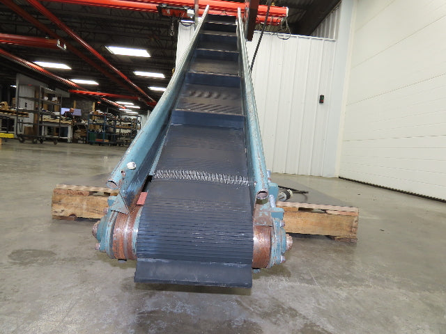 Hytrol 12"x 84"L Portable Incline Parts Conveyor 8" Cleated Belt 115/230V 23FPM