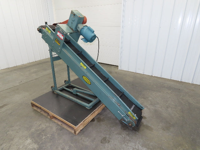 Hytrol 12"x 84"L Portable Incline Parts Conveyor 8" Cleated Belt 115/230V 23FPM