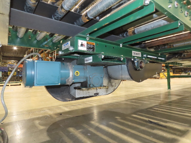 Dematic 42"x 60' Accumulating Roller Conveyor Belt Drive 40"BF 230/460V 170FPM