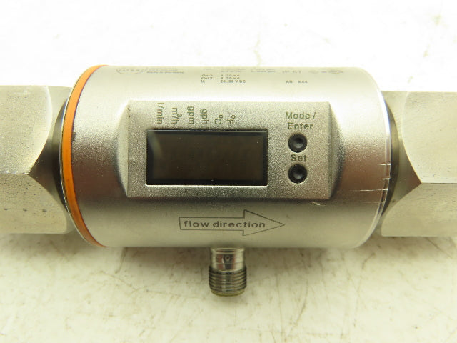 IFM SM8004 Magnetic Flow Meter Digital Display Sensor 100L/m 1" NPT SS