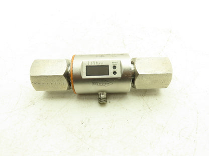 IFM SM8004 Magnetic Flow Meter Digital Display Sensor 100L/m 1" NPT SS