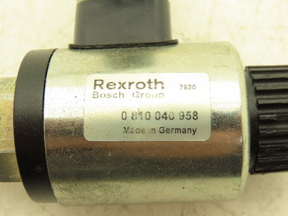 Bosch Rexroth 0 810 040 958 Directional Cartridge Poppet Valve 24VDC Solenoid