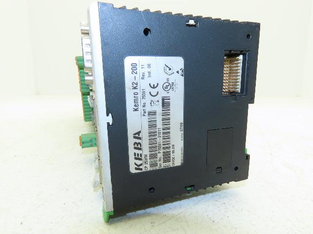 Keba K2-200 Kemro PLC Programmable Logic Controller Rack