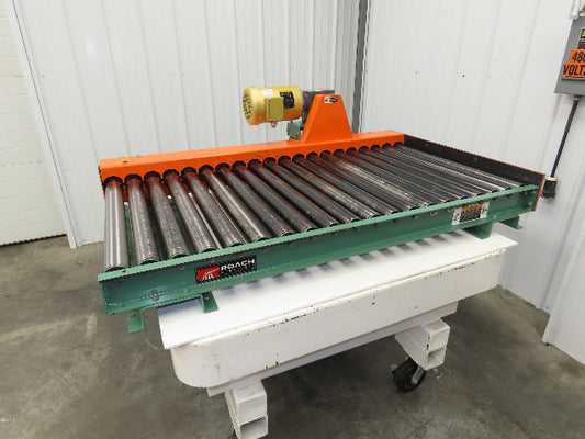 Roach 36"x 5' Chain Drive Pallet Conveyor 2.5"Roller 29"BF .75Hp 230/460V 36FPM