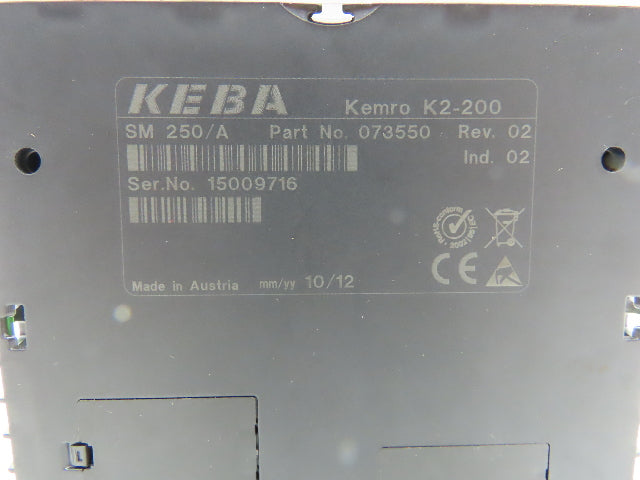 Keba SM 250/A Kemro K2-200 Serial Interface Module 4x SSI Card Rev. 02 Ind. 02