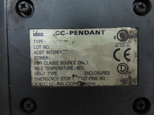 Idec HG2R-SS62BH-MK1260 Robot Teach Pendant & Display E-Stop With Cut Cord