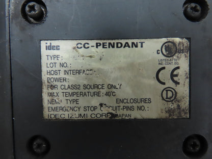 Idec HG2R-SS62BH-MK1260 Robot Teach Pendant & Display E-Stop With Cut Cord