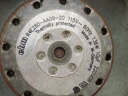 EBM R4E280-AA09-20 Motorized Centrifugal Blower Fan 115V 1PH 1400rpm 11"OD
