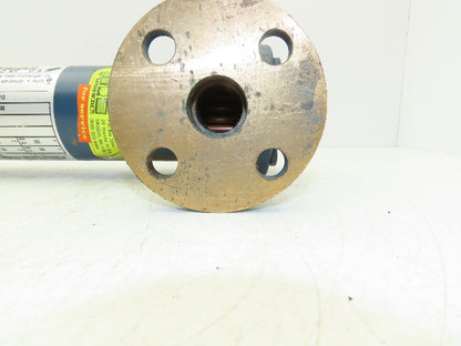 ITT Brass Oil Cooler Shell & Tube Heat Exchanger 1"NPT & Flanged 2-Pass 300psi