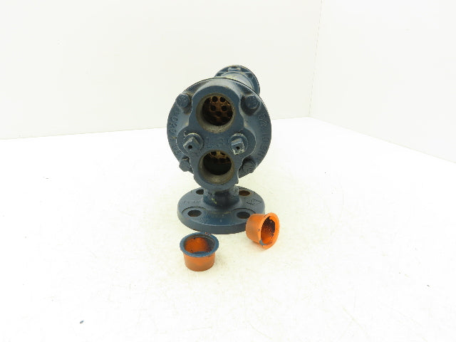 ITT Brass Oil Cooler Shell & Tube Heat Exchanger 1"NPT & Flanged 2-Pass 300psi