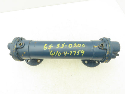 ITT Brass Oil Cooler Shell & Tube Heat Exchanger 1"NPT & Flanged 2-Pass 300psi