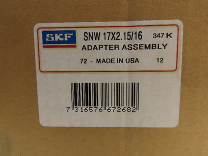 SKF SNW17X2.15/16 Adapter Sleeve W Locking Collar & Washer 2-15/16" ID