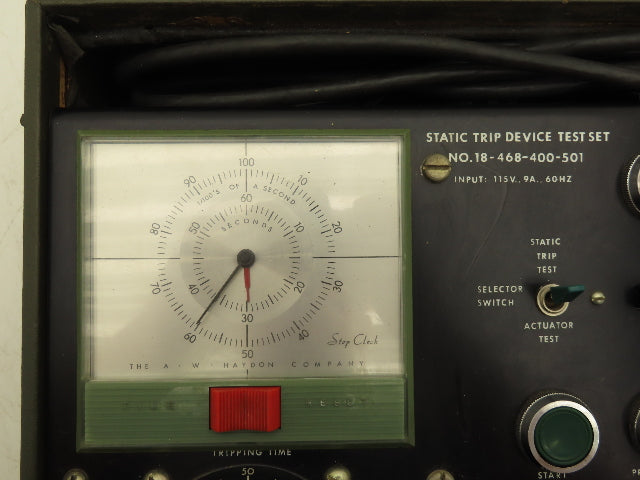 Allis-Chalmers 18-468-400-501 Static Trip Devise Test Set Dial Timer 120V 9A