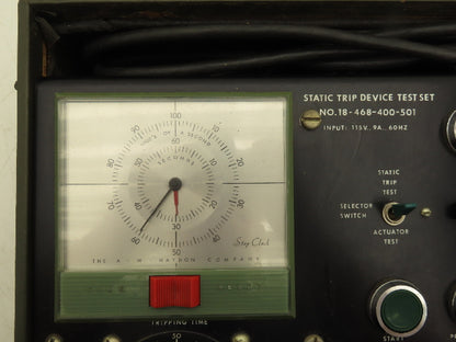 Allis-Chalmers 18-468-400-501 Static Trip Devise Test Set Dial Timer 120V 9A