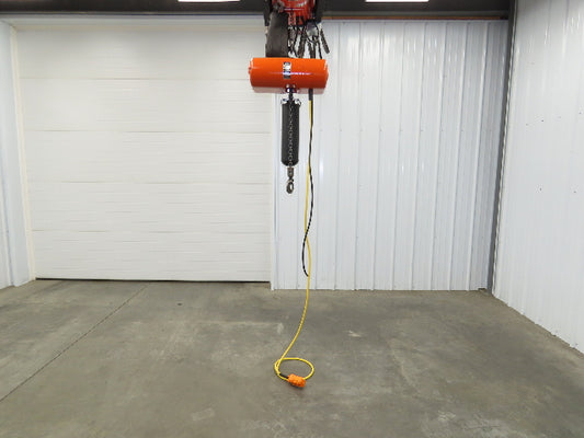 CM Lodestar L 1 Ton Electric Chain Hoist 16 FPM 14' Lift 230/460 Volt 3PH