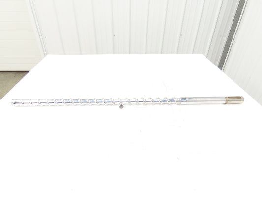 Meiki 8435815A Metering Screw for Injection Molding Machine 36mm x 1050mm 41.3"
