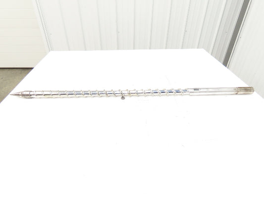 Meiki 8435815 Metering Screw Injection Molding 36mm x 1050mm w/Tip 45.75" OAL