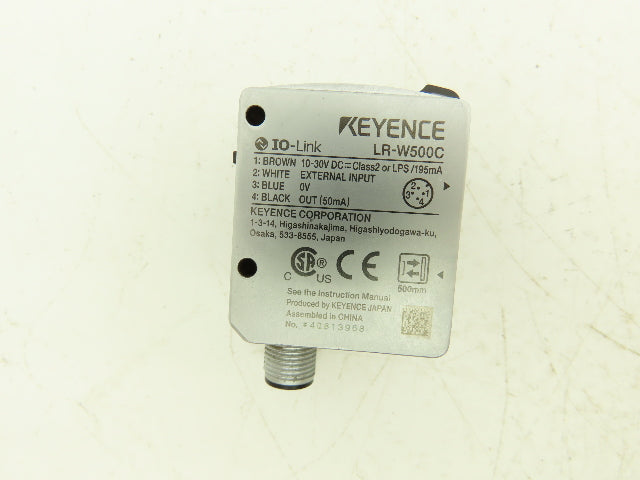 Keyence LR-W500C Photoelectric Sensor Transmitter 10-30VDC M12 4 Pin Connector