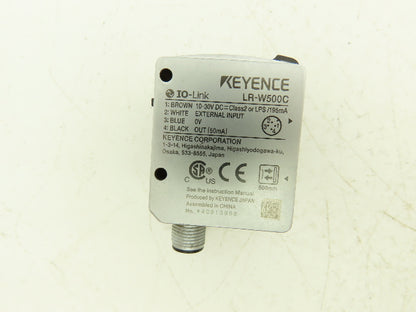 Keyence LR-W500C Photoelectric Sensor Transmitter 10-30VDC M12 4 Pin Connector