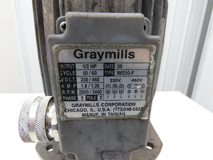 Graymills IMS50-F Immersion Coolant Pump 35gpm 1/2Hp 230/460V 3PH 3/4"npt