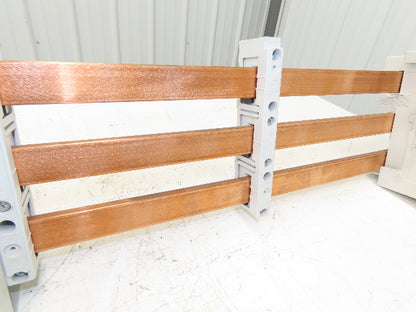Wohner Copper Busbar 42" 3 Pole Supports w/Connection Set/Cover & Fuse Holder