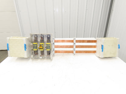 Wohner Copper Busbar 42" 3 Pole Supports w/Connection Set/Cover & Fuse Holder