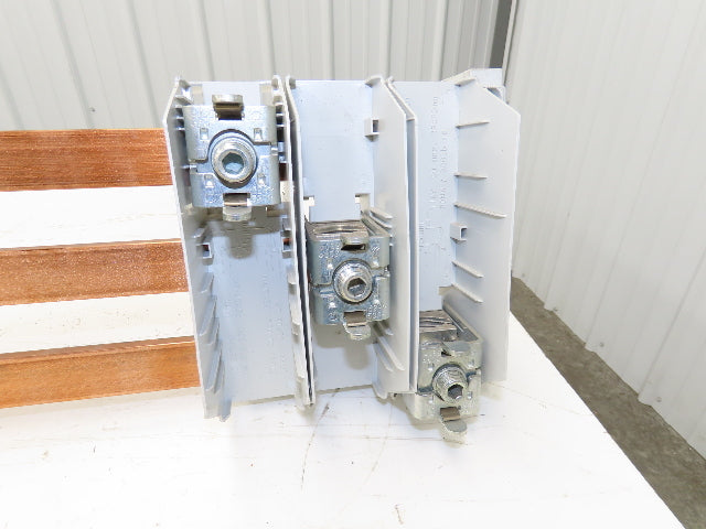 Wohner Copper Busbar 42" 3 Pole Supports w/Connection Set/Cover & Fuse Holder