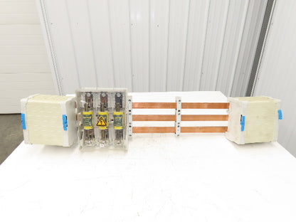 Wohner Copper Busbar 42" 3 Pole Supports w/Connection Set/Cover & Fuse Holder