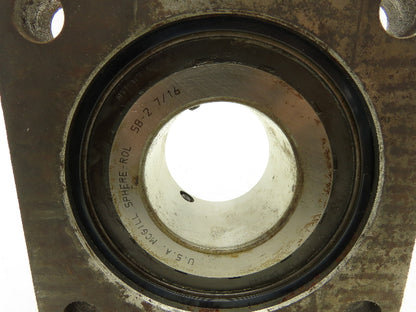 Dodge 041364 Unisphere Flange Bearing W Locking Collar 2-7/16" Bore 4 Bolt