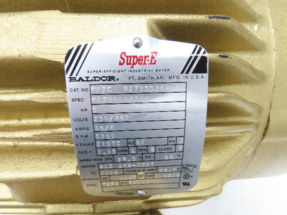 Baldor M13C Super-E AC Motor 5Hp 1160 RPM 230/460V 3PH 215TC 1-3/8" Shaft