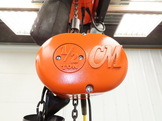 CM Lodestar F 1/2 Ton Electric Chain Hoist 16 FPM 15' Lift 11' Pendant 3PH