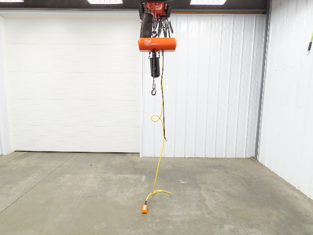 CM Lodestar F 1/2 Ton Electric Chain Hoist 16 FPM 15' Lift 11' Pendant 3PH