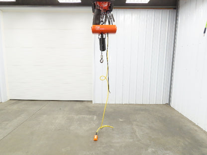 CM Lodestar F 1/2 Ton Electric Chain Hoist 16 FPM 15' Lift 11' Pendant 3PH