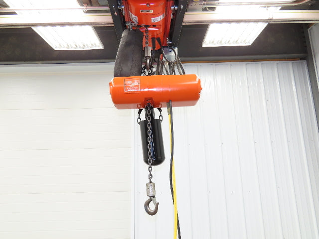 CM Lodestar F 1/2 Ton Electric Chain Hoist 16 FPM 15' Lift 11' Pendant 3PH