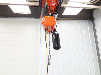 CM Lodestar F 1/2 Ton Electric Chain Hoist 16 FPM 15' Lift 11' Pendant 3PH