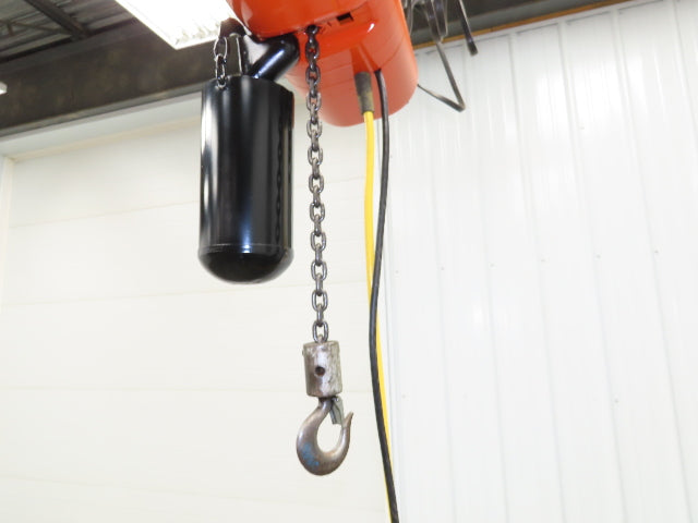 CM Lodestar F 1/2 Ton Electric Chain Hoist 16 FPM 15' Lift 11' Pendant 3PH
