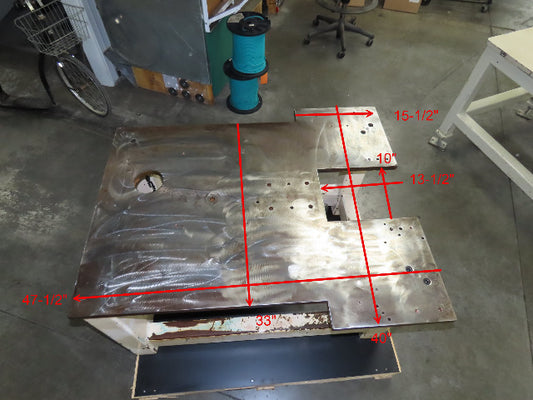 1" Steel Top Machine Base Welding Table Work Bench 47-1/2x33x25-1/2"